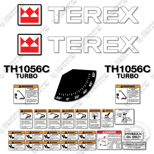 Fits Terex TH1056C Decal Kit Telehandler 1056, 1056c, decal kit, th, th1056, th1056c