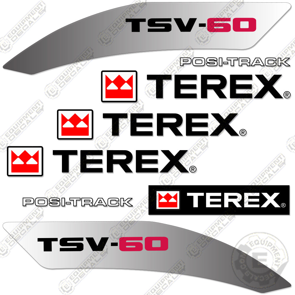 Fits Terex TSV60 Decal Kit Skid Steer 60, decal kit, tsv, tsv-60