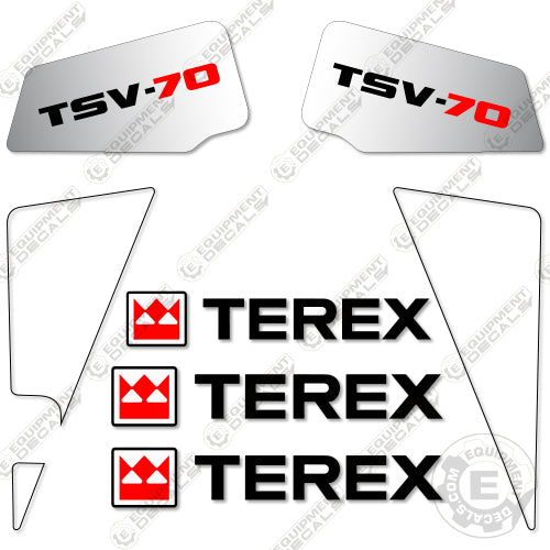 Fits Terex TSV70 Decal Kit Skid Steer 70, decal kit, tsv, tsv-70, tsv70