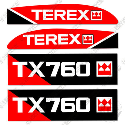 Fits Terex TX760 Backhoe Loader Decal Kit decal kit