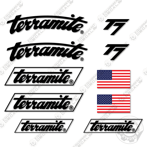 Fits Terramite T7 Decal Kit Backhoe Loader decal kit, t9, terramite