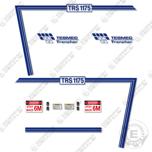 Fits Tesmec TRS1175 Decal Kit Wheel Trencher 1175, decal kit, trs, trs-1175, trs1175