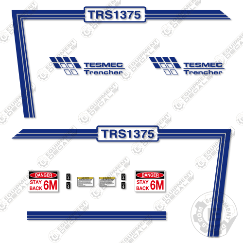 Fits Tesmec TRS1375 Decal Kit Wheel Trencher 1375, decal kit, trs, trs-1375, trs1375