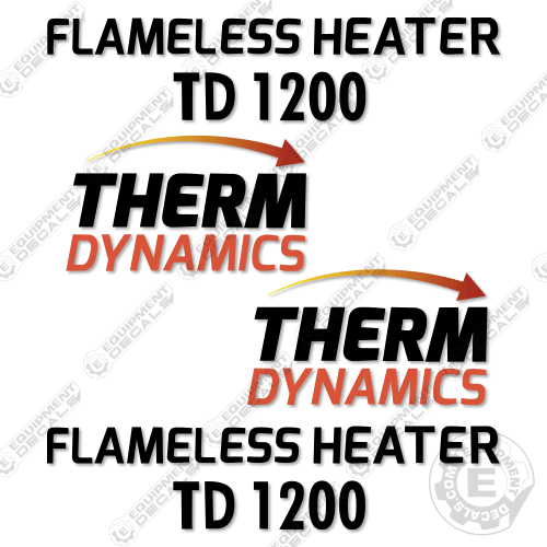 Fits Therm TD-1200 Decal Kit Heater 1200, decal kit, td-1200, td1200