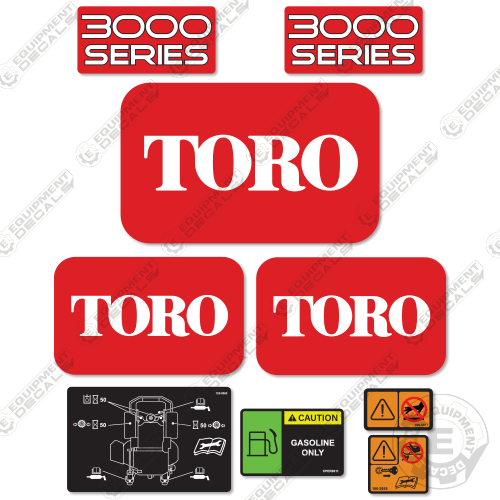 Fits Toro 3000 Series Decal Kit Mower 3000, decal kit