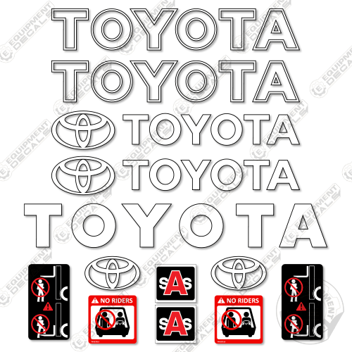 Fits Toyota 7FGCU18 Decal Kit Forklift decal kit