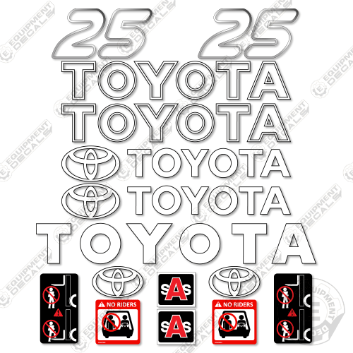 Fits Toyota 7FGCU25 Decal Kit Forklift decal kit