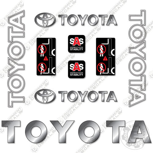 Fits Toyota 7FGU25 Decal Kit Forklift decal kit