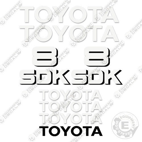 Fits Toyota Skid Steer SDK-8 Decal Kit 8, decal kit, sdk 8, sdk8