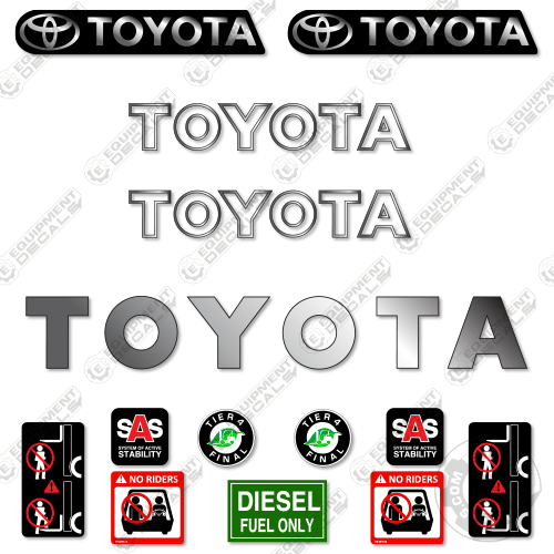 Fits Toyota 8FDU32 Decal Kit Forklift decal kit