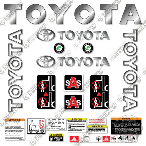 Fits Toyota 8FG35U Decal Kit Forklift decal kit