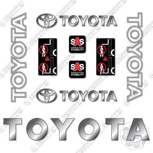 Fits Toyota 8FGU25 Decal Kit Forklift decal kit