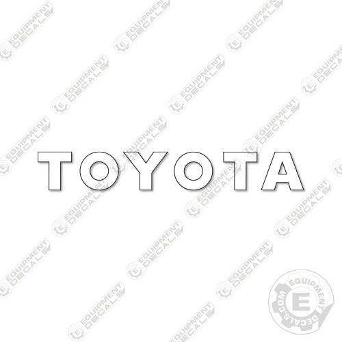 Fits Toyota Forklift Decal 12" White decal kit