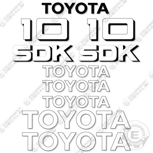 Fits Toyota Skid Steer SDK-10 Decal Kit 10, 10sdk, decal kit, sdk8