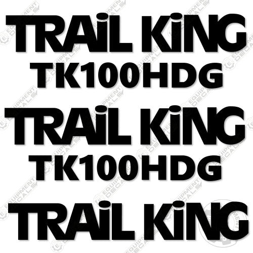 Fits Trail King TK100HDG Decal Kit Trailer 100, decal kit, tk100