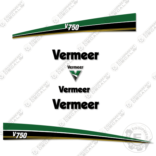 Fits Vermeer V750 Decal Kit Vacuum Excavator 750, decal kit