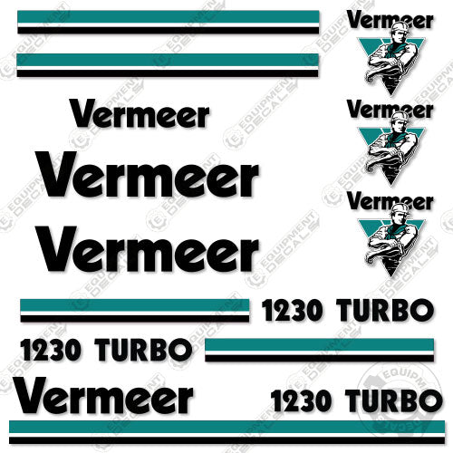 Fits Vermeer 1230 Turbo Decal Kit Brush Chipper 1230, 1230 Turbo, decal kit