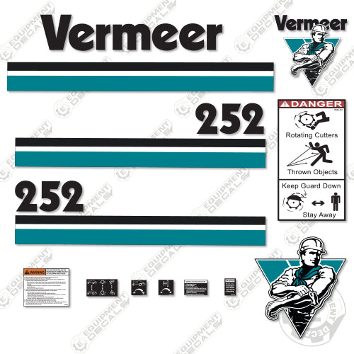 Fits Vermeer 252 Stump Grinder Decal Kit decal kit