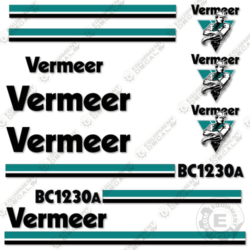 Fits Vermeer BC1230A Decal Kit Wood Chipper 1230a, bc1230, bc1230a, decal kit