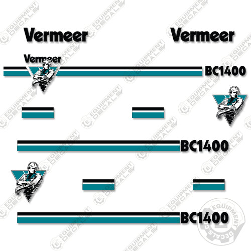 Fits Vermeer BC1400 Decal Kit Brush Chipper 140, 1400, bc-1400, decal kit