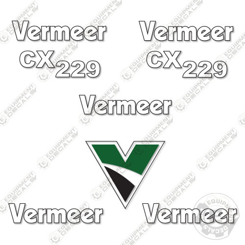 Fits Vermeer CX229 Decal Kit Mini Excavator 229, cx229, decal kit, skid steer, vermeer