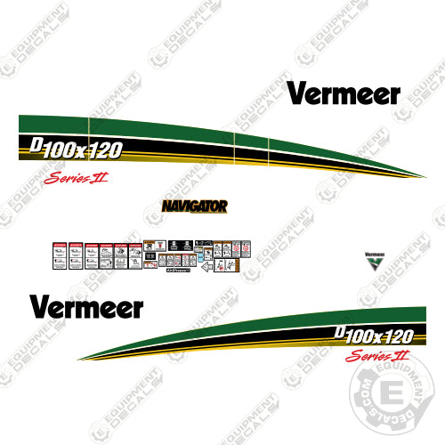 Fits Vermeer D100x120 Decal Kit Directional Drill 120, d100, d100x120, decal kit, x120