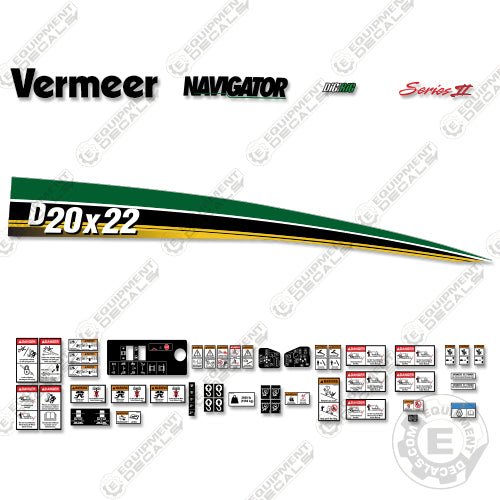 Fits Vermeer D20X22 Directional Boring Machine Decal Kit d20, d20x22, decal kit, x22