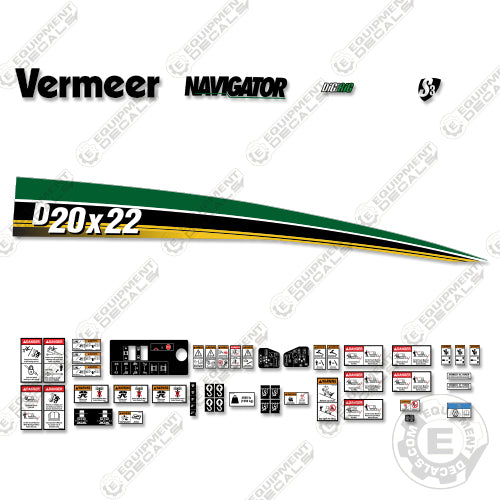 Fits Vermeer D20X22 Decal Kit Directional Boring Machine Series 3 d20, d20x22, decal kit, x22