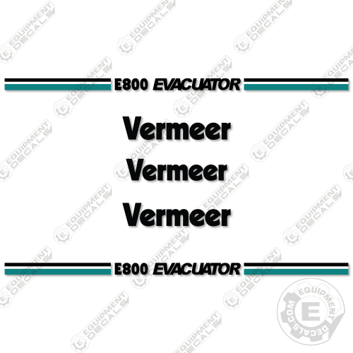 Fits Vermeer E800 Evacuator Decal Kit Excavator Vacuum decal kit, e800