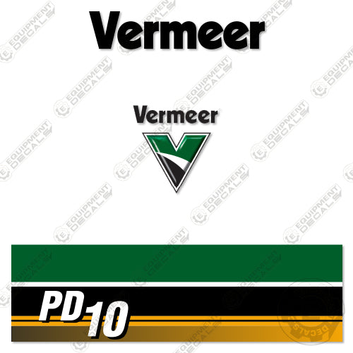 Fits Vermeer PD10 Decal Kit Pile Driver 10, equipment decals, equipmentdecals, excavator, ihi, mini excavator, pd-10, pd10