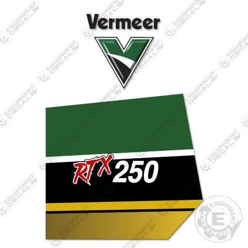 Fits Vermeer RTX250 Decal Kit Stump Grinder 250, decal kit, rtx250