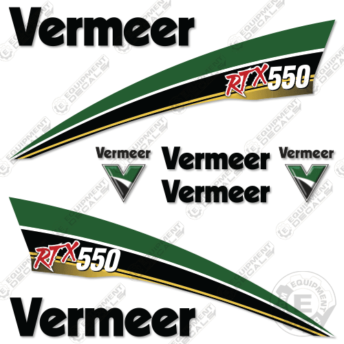 Fits Vermeer RTX550 Decal Kit Trencher 550, decal kit, rtx, rtx-550, rtx550