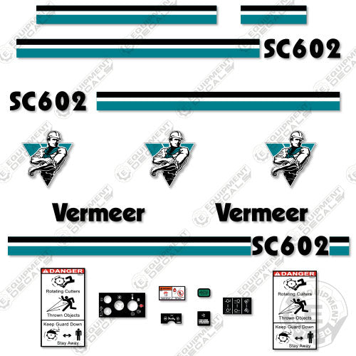 Fits Vermeer SC602 Decal Kit Stump Grinder 602, decal kit, sc-602, sc602