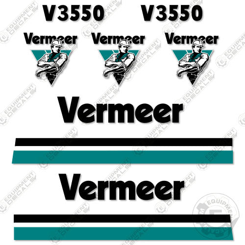 Fits Vermeer V3550 Decal Kit Trencher 3550, 3550a, decal kit, v3550, v3550a