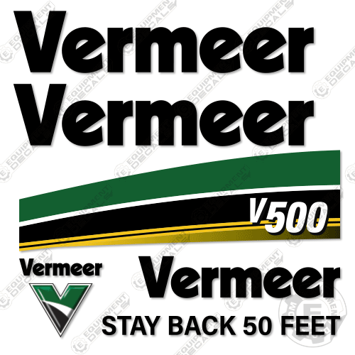 Fits Vermeer V500 Decal Kit Hydro Vacuum 500, decal kit, v-500, v500