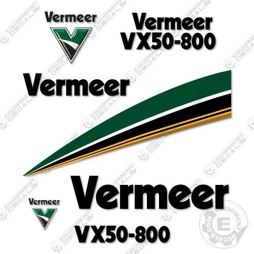 Fits Vermeer VX50-800 Decal Kit Vacuum Excavator 50, 800, decal kit, vx50, vx50-800