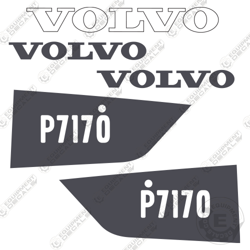 Fits Volvo P7170 Decal Kit Asphalt Paver 7170, decal kit, p7170