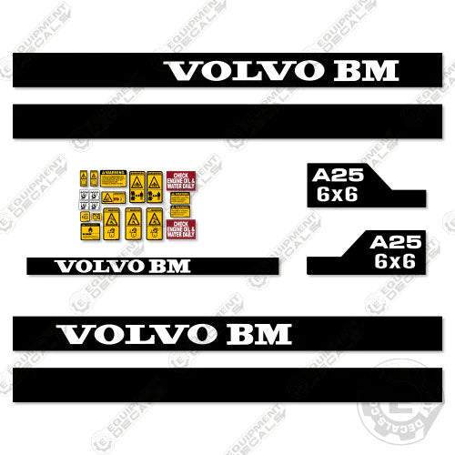 Fits Volvo A25 Decal Kit Articulated Dump Truck 25, a25, decal kit