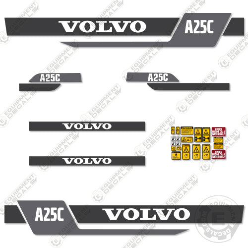 Fits Volvo A25C Decal Kit Articulated Dump Truck 25, 25c, 25g, a25, a25c, decal kit