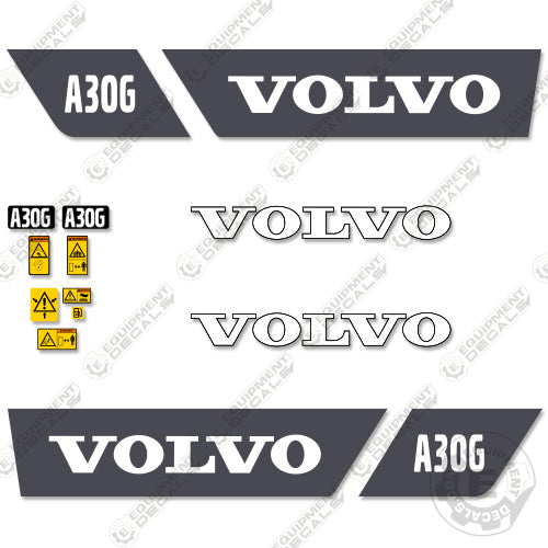 Fits Volvo A30G Decal Kit Articulated Dump Truck 30, 30g, a30, a30g, decal kit