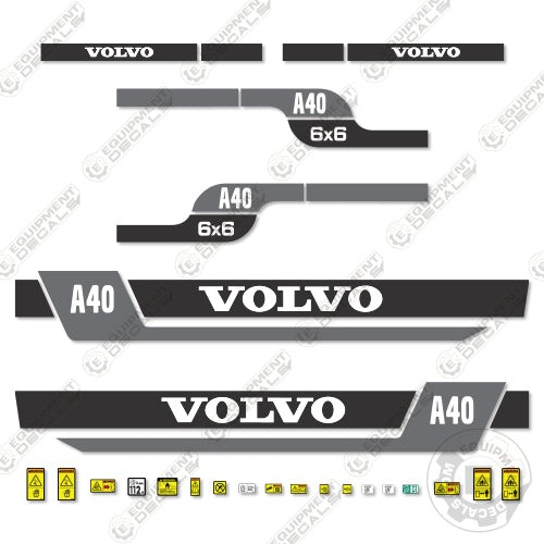 Fits Volvo A40 Decal Kit Articulated Dump Truck 40, a40, decal kit