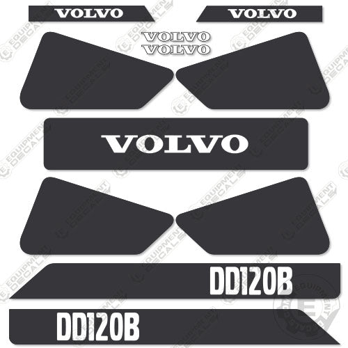 Fits Volvo DD120B Decal Kit Asphalt Roller 120, 120 B, dd120