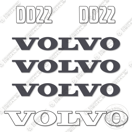 Fits Volvo DD22 Decal Kit Soil Compactor Roller 22, dd22