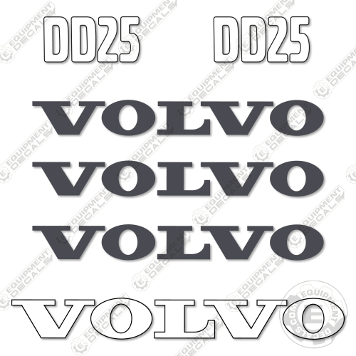 Fits Volvo DD25 Decal Kit Soil Compactor Roller 25, dd25