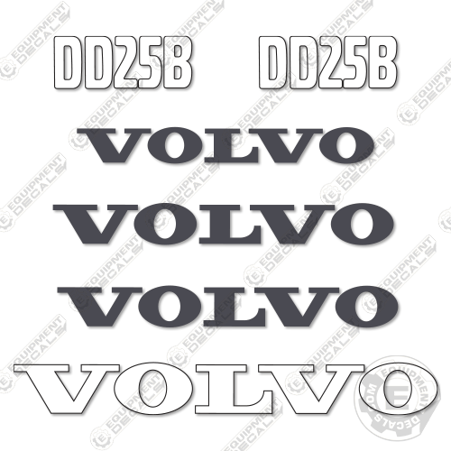 Fits Volvo DD25B Decal Kit Soil Compactor Roller 25, 25b, dd25, dd25b