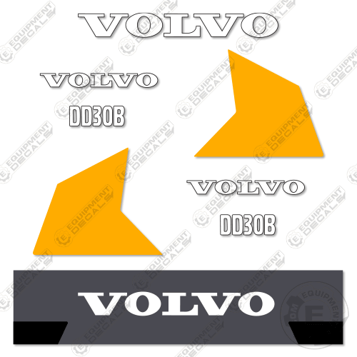 Fits Volvo DD30B Decal Kit Soil Compactor Roller 30, 30b, dd30, dd30b