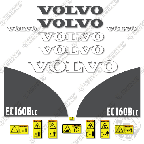 Fits Volvo EC160BLC Decal Kit Excavator 160, blc, decal kit, ec160, ec160blc