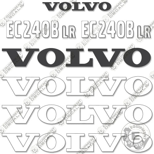 Fits Volvo EC240BLR Decal Kit Hydraulic Excavator 240, 240b, decal kit, ec240, ec240b, ec240blr