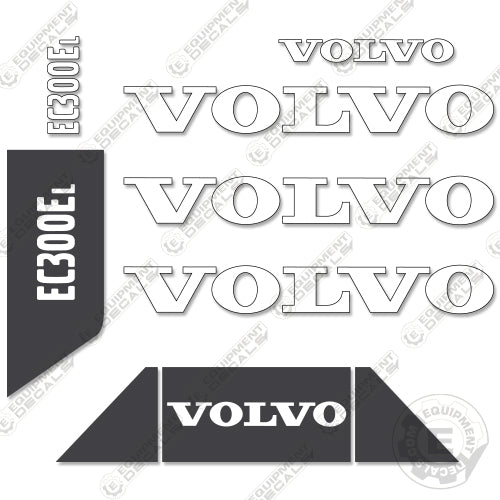 Fits Volvo EC300EL Decal Kit Excavator 300, 300e, 300el, decal kit, ec300