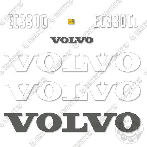 Fits Volvo EC330CL Decals Hydraulic Excavator Equipment Decals decal kit